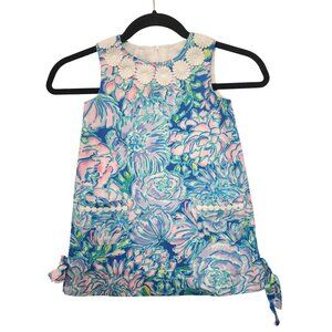 Lilly Pulitzer Lily Classic Girls Shift Dress Size 4 Full Bloom Floral